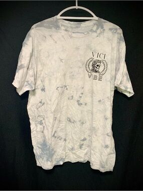 VIBE “Veni Vidi Vici” Skeleton Graphic Tie-Dye Tee Mens XL Cannabis Streetwear